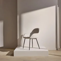 Fabric and Metal Dining Chair