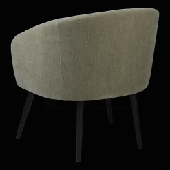 Fabric and Metal Wood Effect Accent Chair