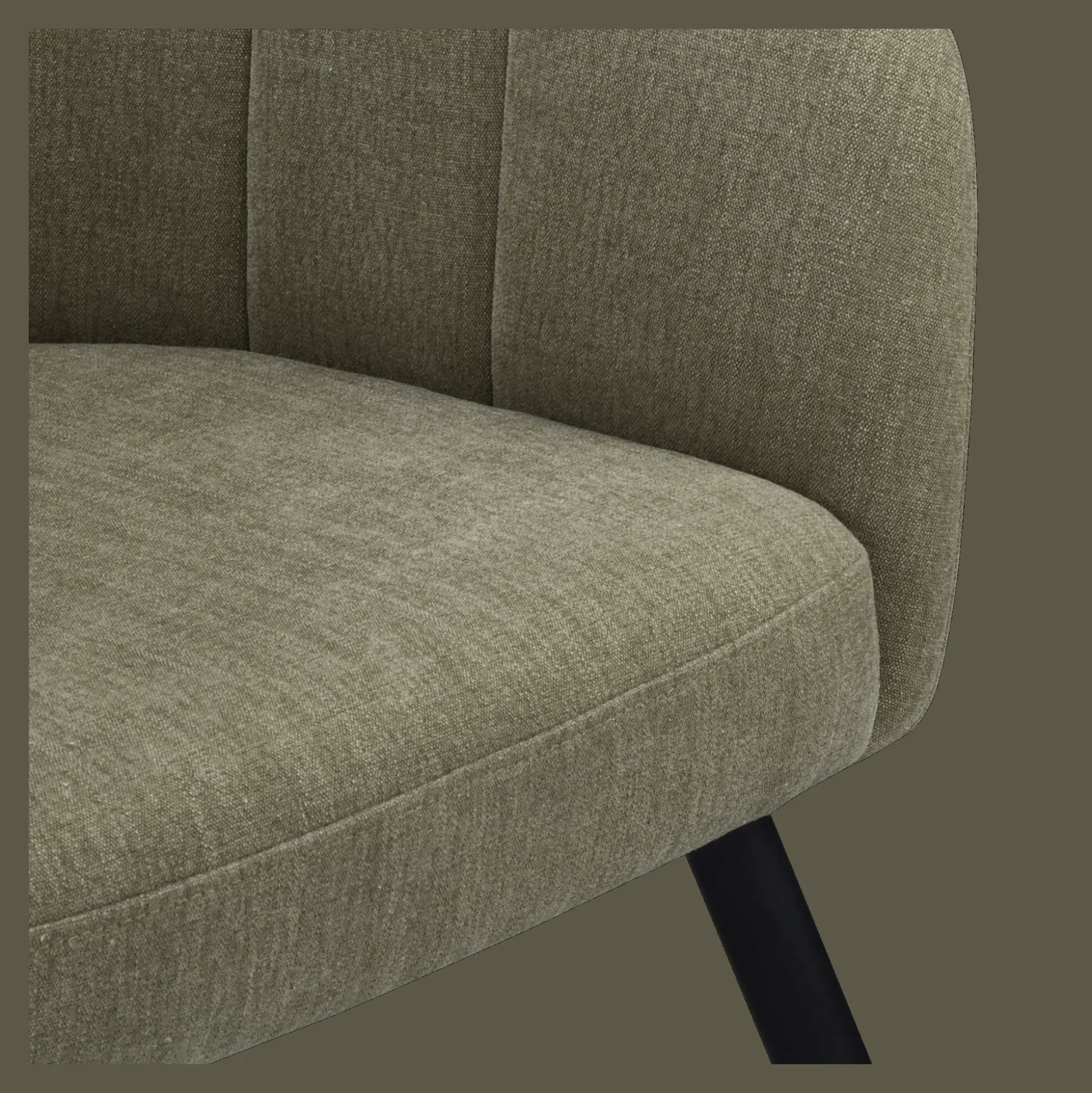 Fabric and Metal Wood Effect Accent Chair