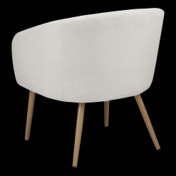 Fabric and Metal Wood Effect Accent Chair