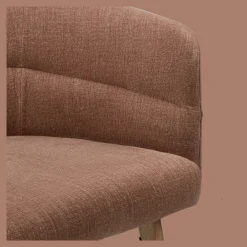 Fabric and Wood Accent Chair