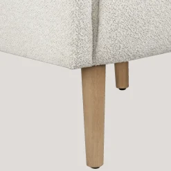 Fabric and wood accent chair