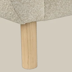 Fabric and Wood Bench