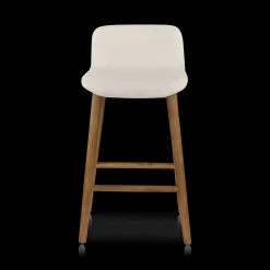 Fabric and Wood Counter Stool