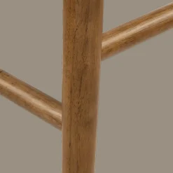 Fabric and Wood Counter Stool