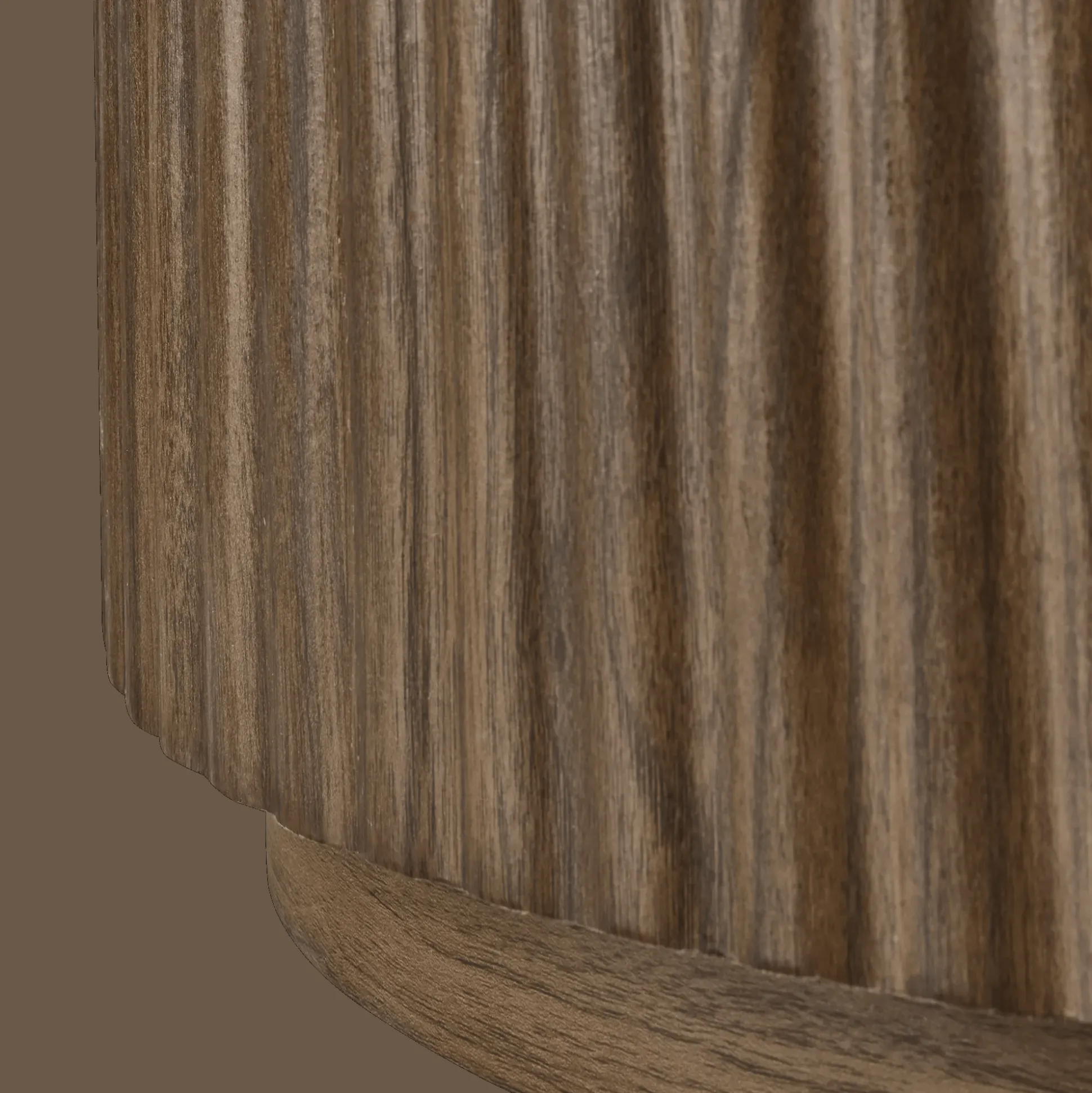 Fabric and Wood Ottoman with Storage