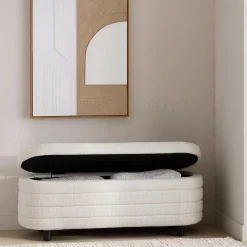 Fabric Ottoman with Storage