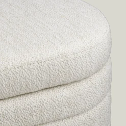 Fabric Ottoman with Storage