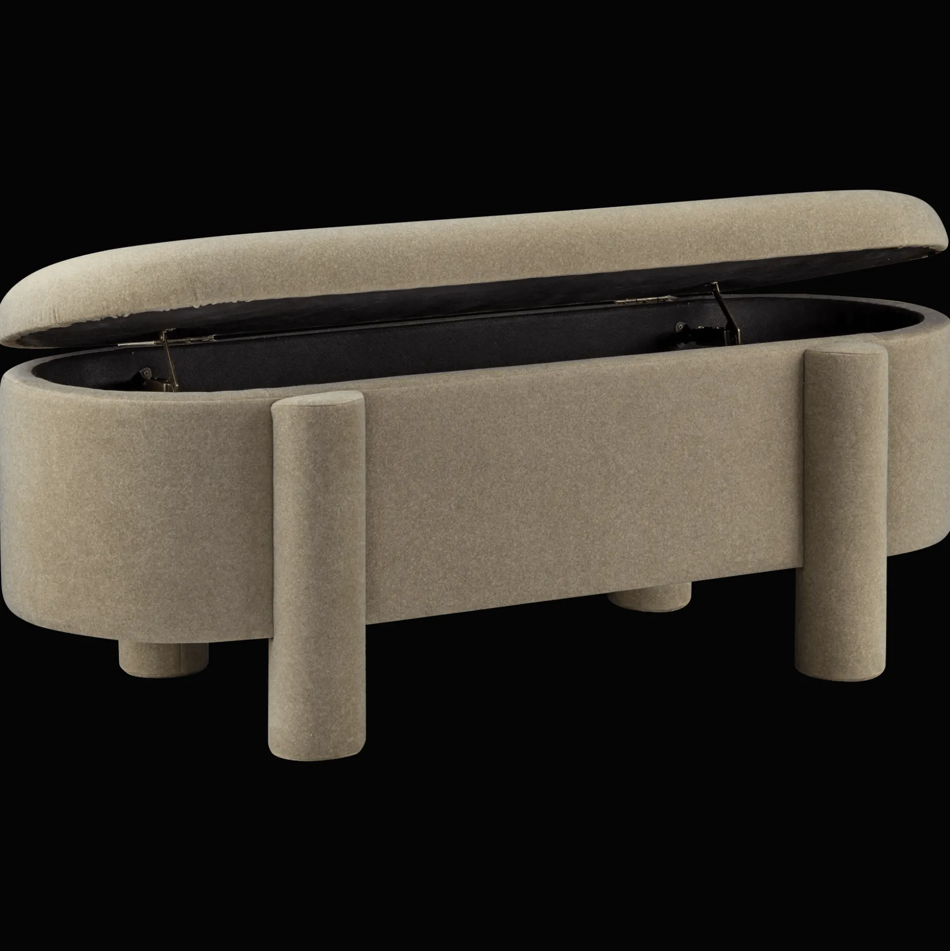 Fabric Ottoman with Storage