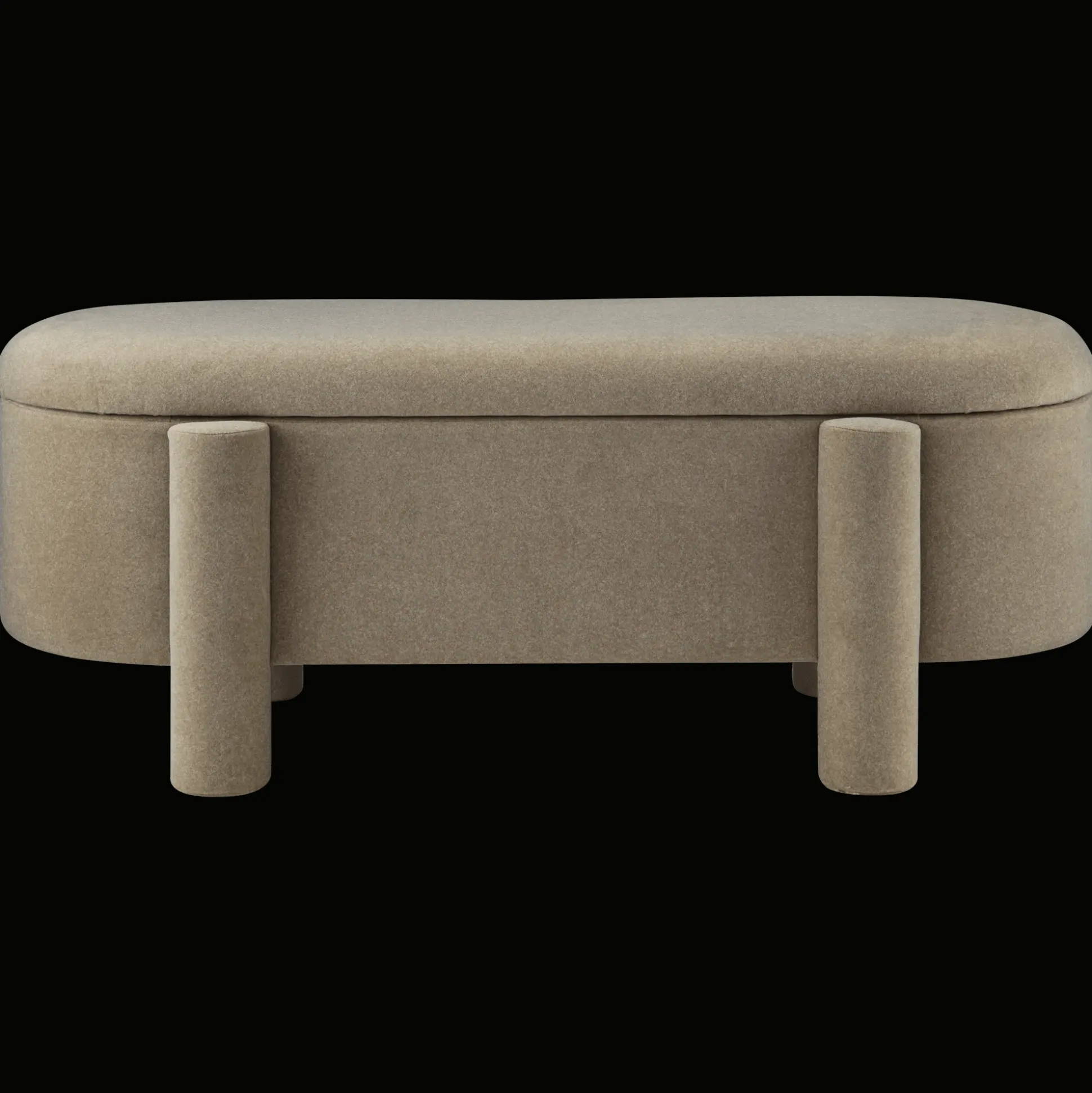 Fabric Ottoman with Storage