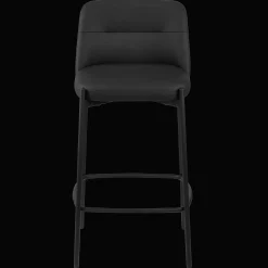 Faux Leather and Metal Bar Stool