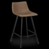 Faux Leather and Metal Bar Stool