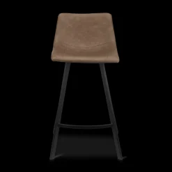 Faux Leather and Metal Bar Stool