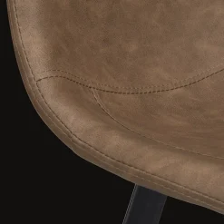 Faux Leather and Metal Bar Stool