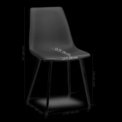 Faux Leather and Metal Dining Chair