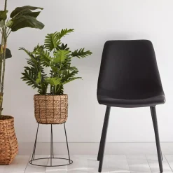 Faux Leather and Metal Dining Chair