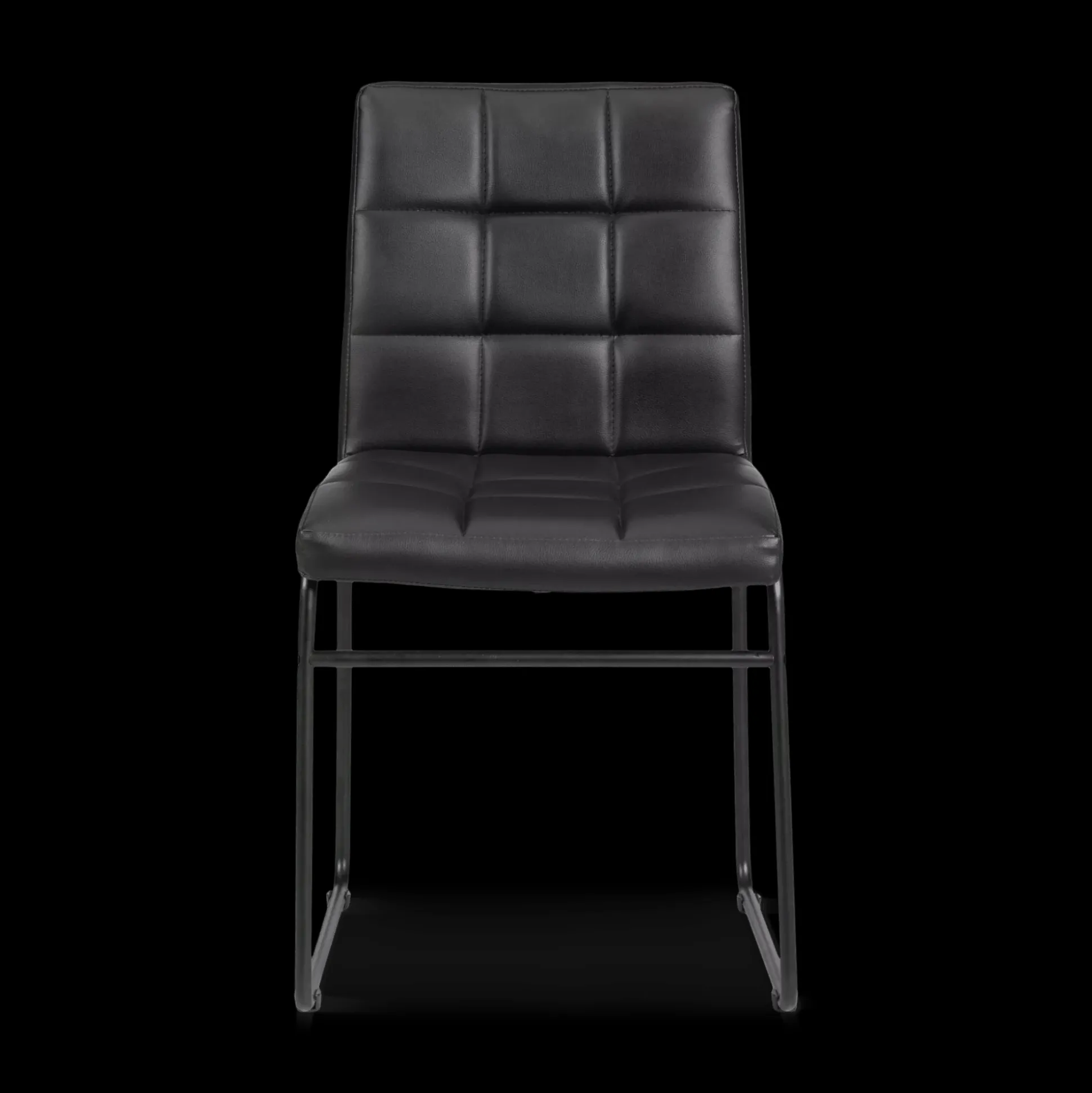 Faux Leather and Metal Dining Chair