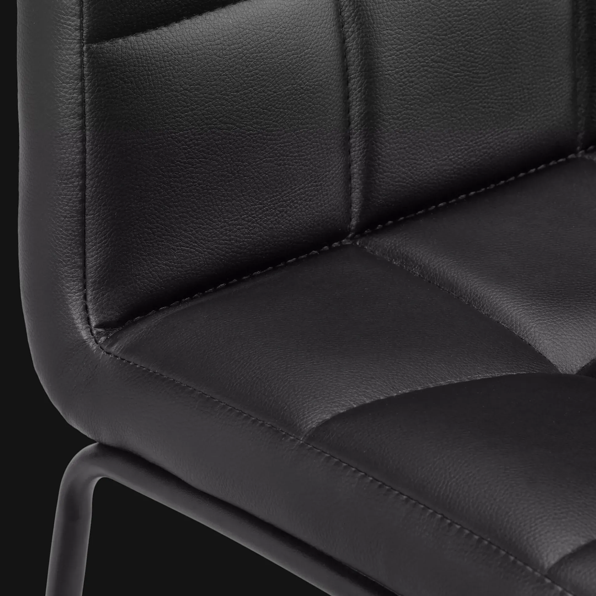 Faux Leather and Metal Dining Chair