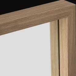 Full-Size Mirror with Wood Frame