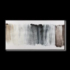 Gel-Embellished Neutral & Blue Canvas