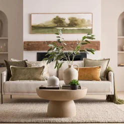 Gel-Embellished Watercolor Landscape Framed Art