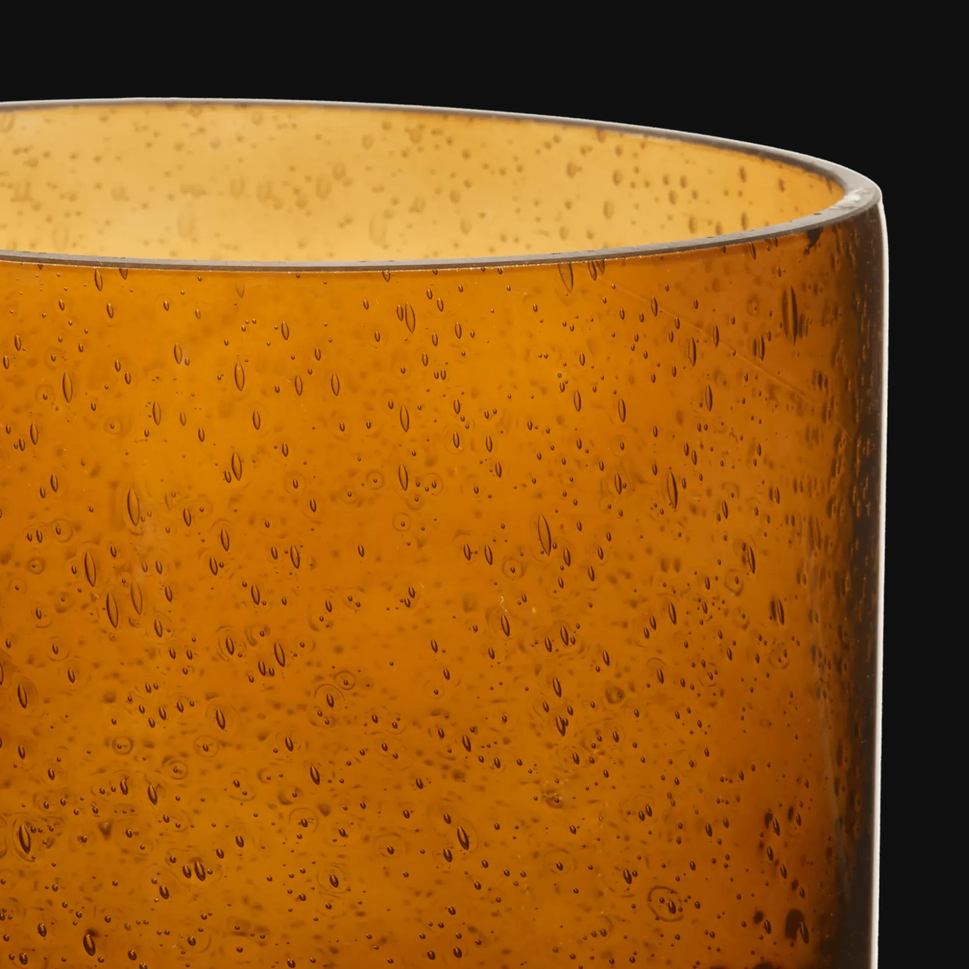 Glass Amber Candle Holder