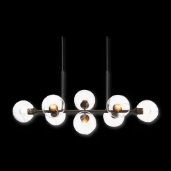 Glass and Metal Ceiling Lamp