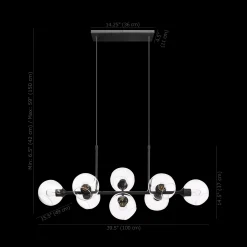 Glass and Metal Ceiling Lamp