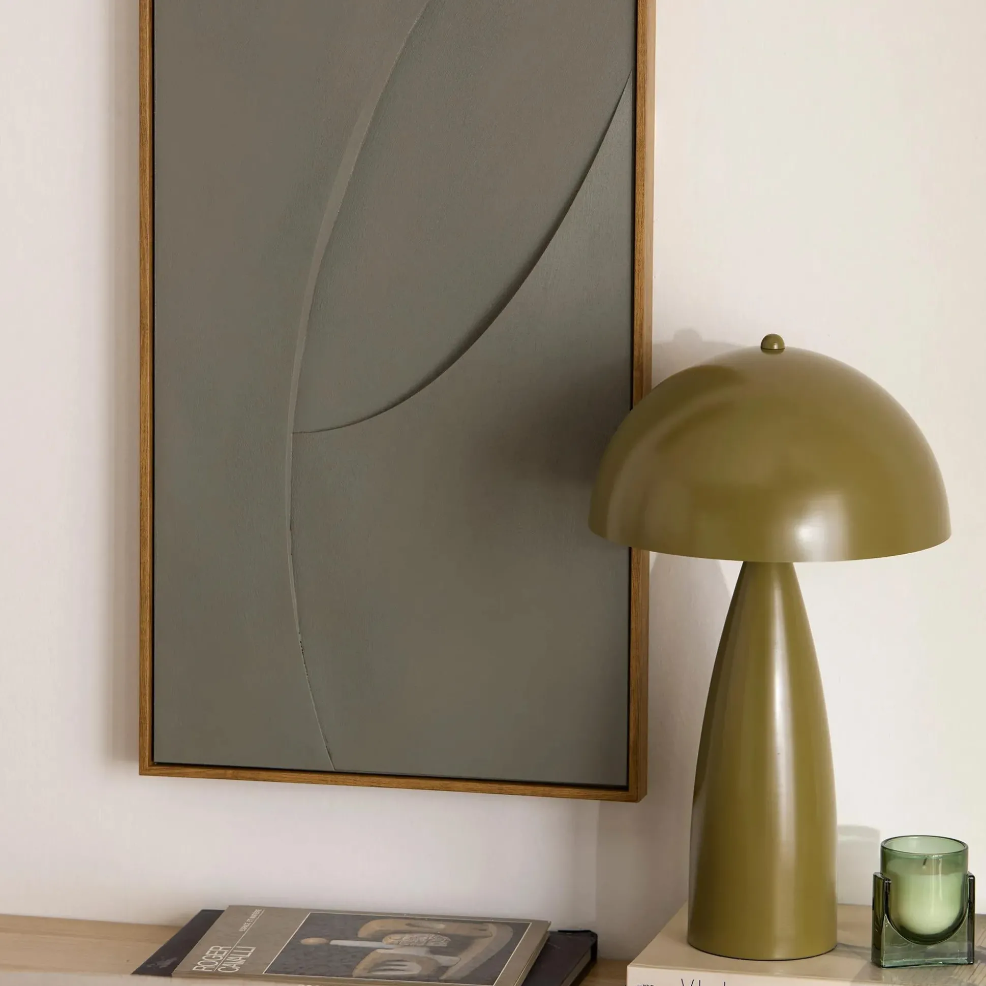 Green Abstract Framed Art