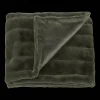 Green Cougar Faux Fur Throw