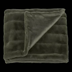 Green Cougar Faux Fur Throw