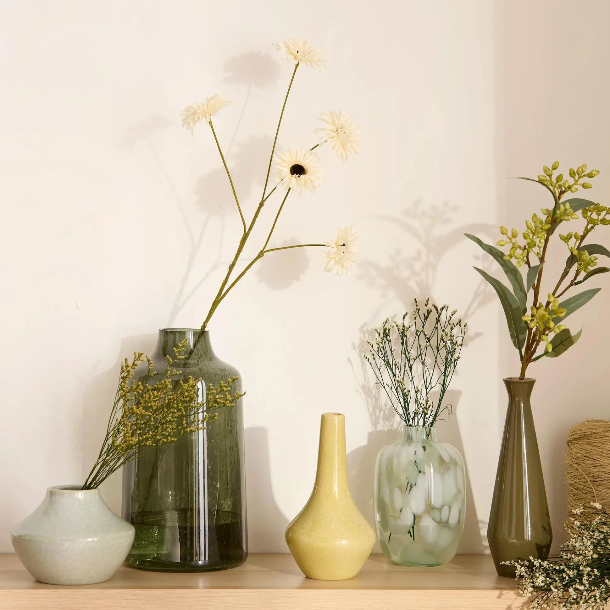 Green Glass Table vase