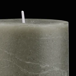 Green Marled Tall Candle