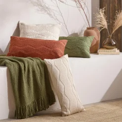 Green Yara Lumbar Decorative Pillow