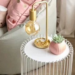 Greenery in Pink Ribbed Vase