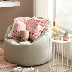 Greenery in Pink Ribbed Vase