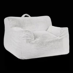 Grey Kids Furry Lounge Chair
