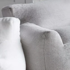 Grey Kids Furry Lounge Chair