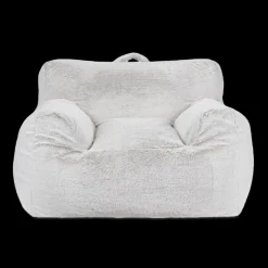 Grey Kids Furry Lounge Chair