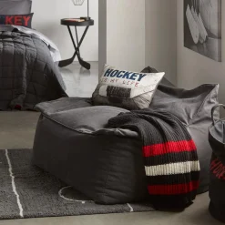 Grey Large Bean Bag Chair