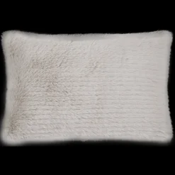 Grey Maddox Faux Fur Decorative Lumbar Pillow