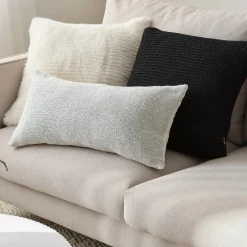 Grey Maddox Faux Fur Decorative Pillow