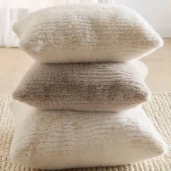 Grey Maddox Faux Fur Decorative Pillow