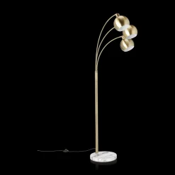 3-Head Floor Lamp with Marble Base