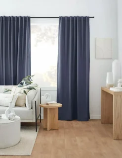 Indigo Taha Rod Pocket Back Tab Blackout Curtain