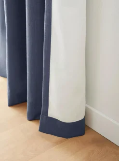 Indigo Taha Rod Pocket Back Tab Blackout Curtain