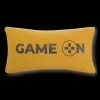 Jaron Game On Mustard Lumbar Throw Pillow