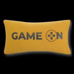 Jaron Game On Mustard Lumbar Throw Pillow