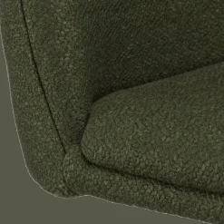 Khaki Fabric and Metal Adjustable Bar Stool