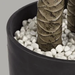 Large Artificial Tropical Tree in Black Pot